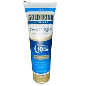NEW Vntg Gold Bond Overnight Lotion Ultimate Skin Therapy Deep Moisturizing 8 OZ